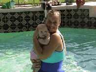 Fun in the pool with mommy....