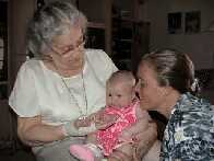 On Great Great Grandma's lap....
