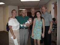 With Pastor Jim in the hallway...