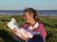 At Galveston beach....