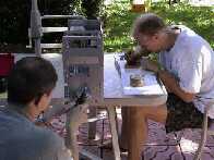 Rich and pappa is preparing the new computer chassie....